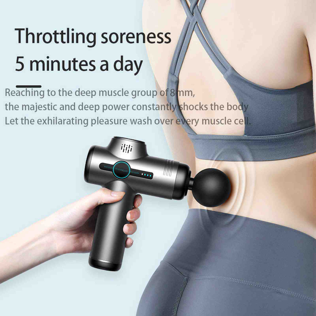 Mini Massage Gun Electric Shock Muscle Relaxation Vibration Fitness Massager For Body Neck Back Ladies Home Travel Fascia Gun