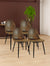 Dining Chairs Set of 4 Modern Accent Chairs with Soft glove suede Fabric Upholstered Seat (Brown)