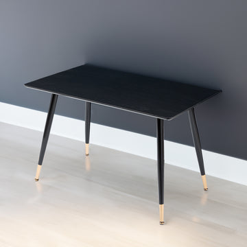 Black Modern Kitchen Dining MDF Table For Smart Home