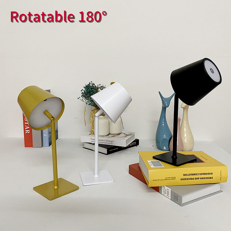 Retro Atmosphere Table Lamp Study Eye Protection Table Lamp USB Rechargeable Living Room Bedside Lamp Restaurant Bar Rotatable Table Lamp