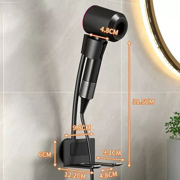 Lazy hair dryer bracket No hand-held hair dryer shelf Wall-mounted no-punching