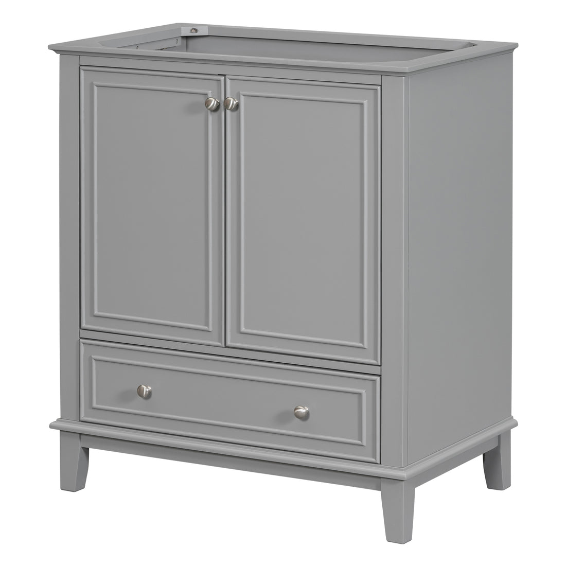 30 inch bathroom vanity no sink  base only gray