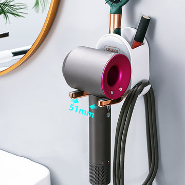 Perforated Wall Mounted Bathroom Hair Dryer Rack