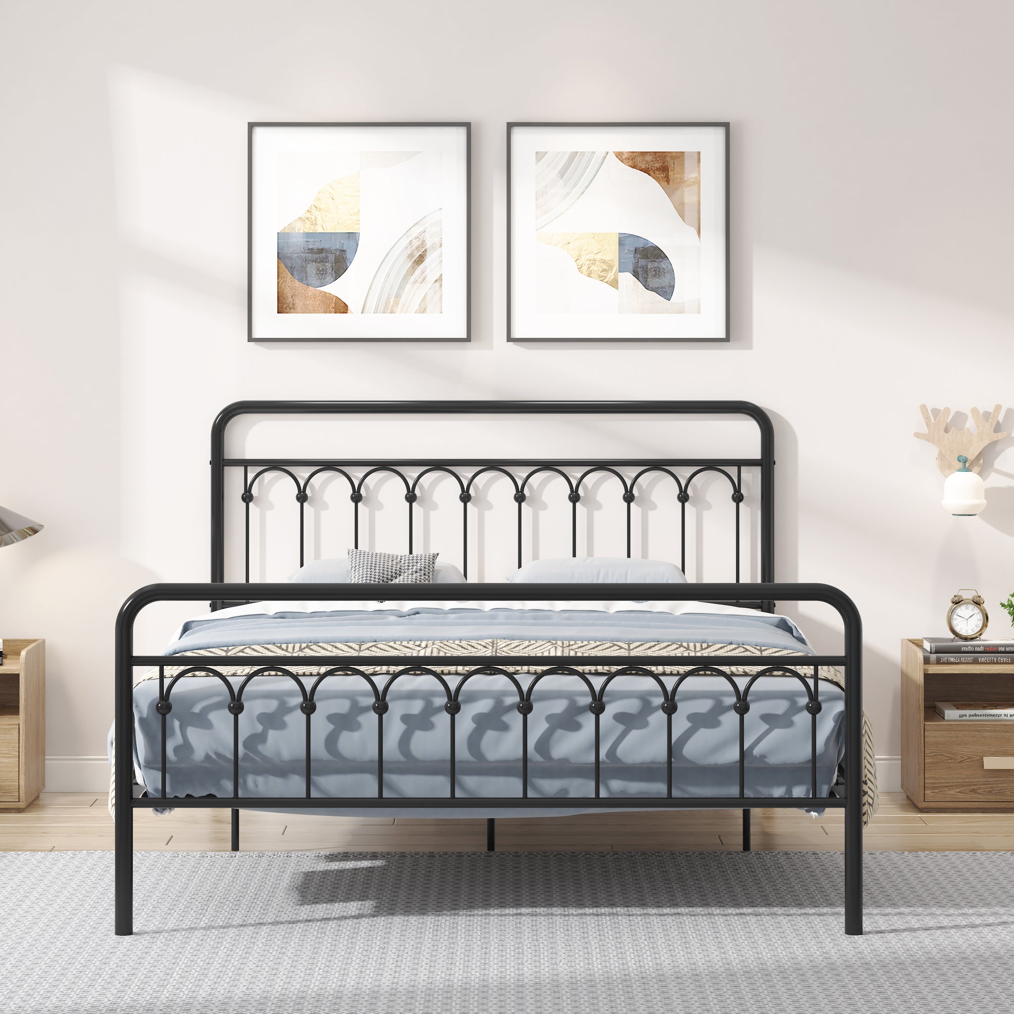 Tara Metal Bed Queen Black