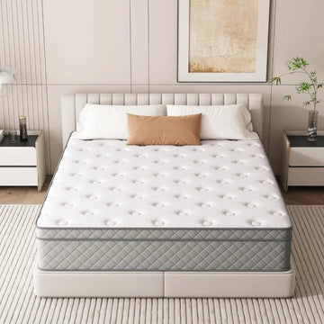 Full Mattress, 12 Inch Cooling-Gel Memory Foam and Pocket Spring Hybrid Mattress, Full Size Mattress in a Box, CertiPUR-US