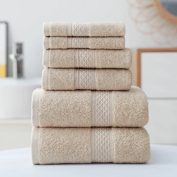 3pcs Luxurious Cotton Towel Set Ultra Soft Highly Absorbent Includes 1 Bath Towels 1 Hand Towels 1 Washcloths For Home Bathroom