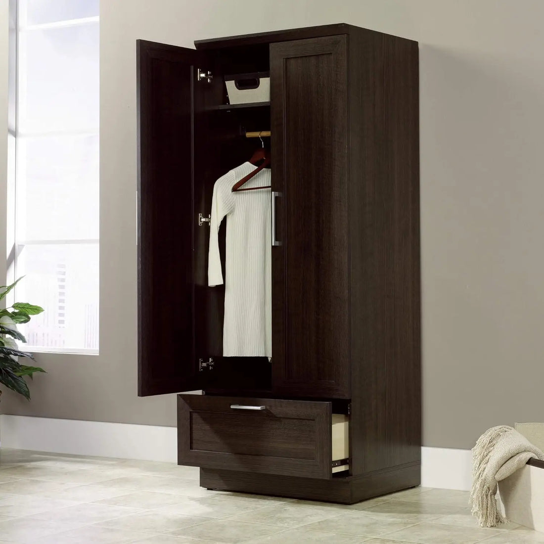 Wardrobe/Pantry cabinets, L: 28.98" x W: 20.95" x H: 71.18", Dakota Oak